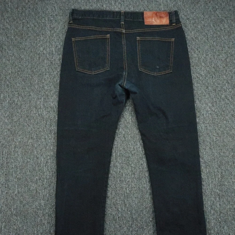 Naked Famous Jeans Mens 34x25 Blue Stacked Guy Deep Indigo Stretch Selvedge